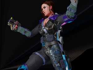 Sci fi cyberpunk action girl adrestia-rigged Modelo 3D