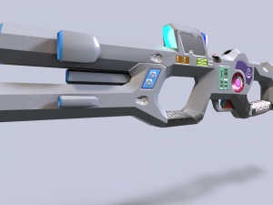Sci fi cyberpunk action girl adrestia-rigged Modelo 3D