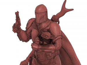 baby yoda and the mandalorian 3D 프린트 모델