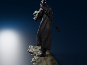 baby yoda and the mandalorian 3D 프린트 모델