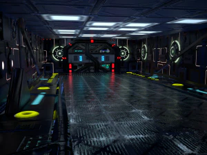 बैटल स्पेसशिप एस्सेनोर-रिग्ड 3D मॉडल