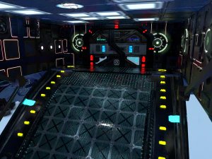 बैटल स्पेसशिप एस्सेनोर-रिग्ड 3D मॉडल