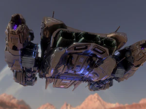 बैटल स्पेसशिप एस्सेनोर-रिग्ड 3D मॉडल