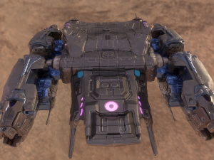 Battle spaceship essenor-rigged 3D Модель