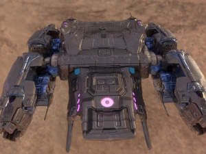 बैटल स्पेसशिप एस्सेनोर-रिग्ड 3D मॉडल