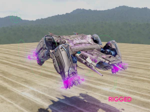 बैटल स्पेसशिप एस्सेनोर-रिग्ड 3D मॉडल