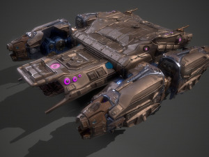Battle spaceship essenor-rigged 3D Модель