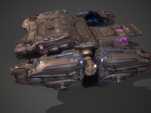 Battle spaceship essenor-rigged 3D Модель
