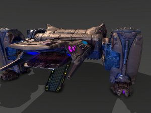 Battle spaceship essenor-rigged 3D Модель
