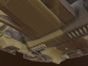 Battle spaceship essenor-rigged 3D Модель