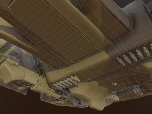 बैटल स्पेसशिप एस्सेनोर-रिग्ड 3D मॉडल