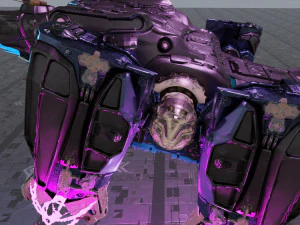 बैटल स्पेसशिप एस्सेनोर-रिग्ड 3D मॉडल