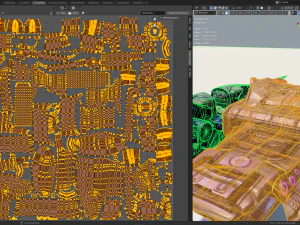 बैटल स्पेसशिप एस्सेनोर-रिग्ड 3D मॉडल