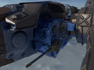 Battle spaceship essenor-rigged 3D Модель