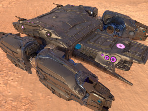 Battle spaceship essenor-rigged 3D Модель