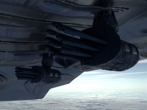 Battle spaceship essenor-rigged 3D Модель