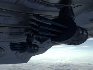 बैटल स्पेसशिप एस्सेनोर-रिग्ड 3D मॉडल