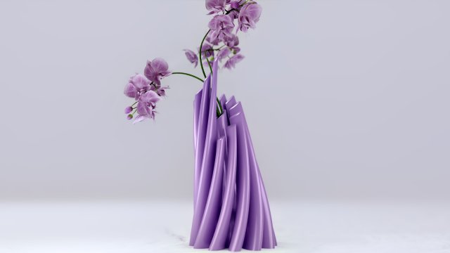twisted cylindrical flower vase 3d printing model Modèles 3D en vedette .c4d .max .obj .3ds .fbx .stl .blend 