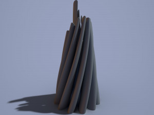 twisted cylindrical flower vase 3d printing model Modèles 3D en vedette