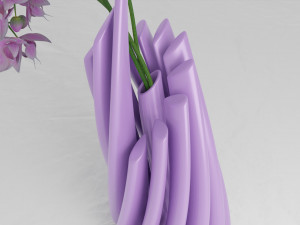 twisted cylindrical flower vase 3d printing model Modèles 3D en vedette