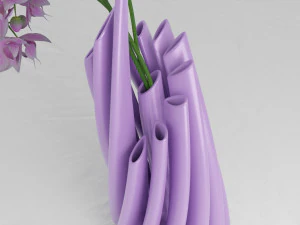 twisted cylindrical flower vase 3d printing model 3D Print Model
