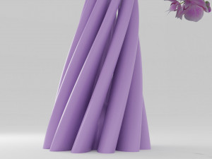 twisted cylindrical flower vase 3d printing model Modèles 3D en vedette