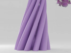 twisted cylindrical flower vase 3d printing model 3D Print Model
