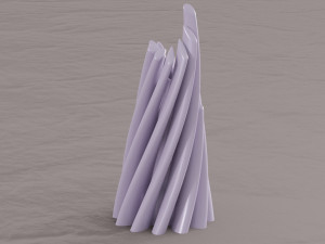 twisted cylindrical flower vase 3d printing model Modèles 3D en vedette