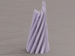 twisted cylindrical flower vase 3d printing model 3D Print Model