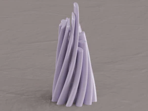 twisted cylindrical flower vase 3d printing model 3D Print Model