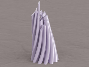 twisted cylindrical flower vase 3d printing model Modèles 3D en vedette
