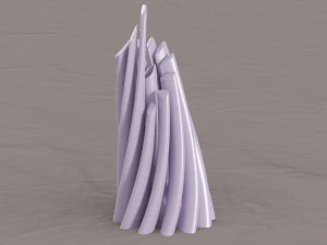 twisted cylindrical flower vase 3d printing model 3D Print Model