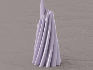 twisted cylindrical flower vase 3d printing model Modèles 3D en vedette
