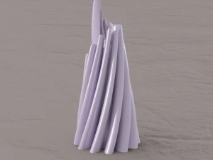 twisted cylindrical flower vase 3d printing model 3D Print Model