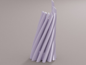 twisted cylindrical flower vase 3d printing model Modèles 3D en vedette