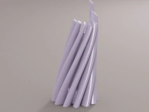 twisted cylindrical flower vase 3d printing model 3D Print Model
