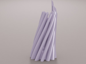 twisted cylindrical flower vase 3d printing model Modèles 3D en vedette