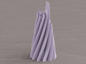 twisted cylindrical flower vase 3d printing model Modèles 3D en vedette