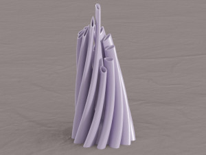 twisted cylindrical flower vase 3d printing model Modèles 3D en vedette