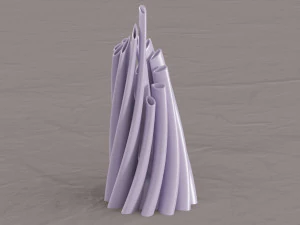 twisted cylindrical flower vase 3d printing model 3D Print Model
