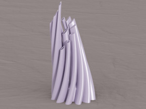 twisted cylindrical flower vase 3d printing model Modèles 3D en vedette