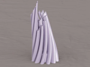 twisted cylindrical flower vase 3d printing model 3D Print Model