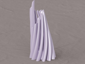 twisted cylindrical flower vase 3d printing model Modèles 3D en vedette