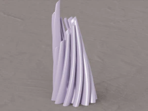 twisted cylindrical flower vase 3d printing model 3D Print Model