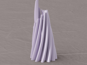twisted cylindrical flower vase 3d printing model Modèles 3D en vedette