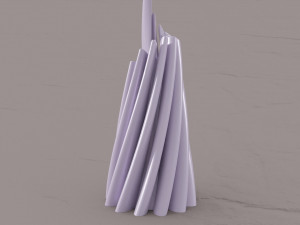 twisted cylindrical flower vase 3d printing model Modèles 3D en vedette