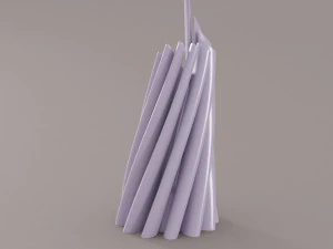 twisted cylindrical flower vase 3d printing model 3D Print Model