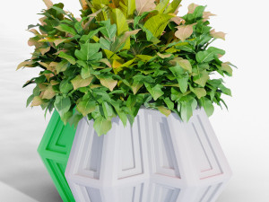 4 hexa flower pot 3d print Model Cetak 3D