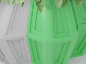 4 hexa flower pot 3d print Model Cetak 3D