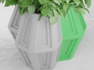 4 hexa flower pot 3d print 3D Print Model